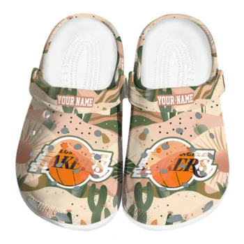 personalized los angeles lakers desert cactus pattern clogs best selling