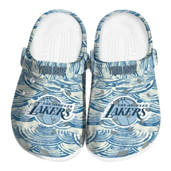 personalized los angeles lakers sea swirls clogs best selling