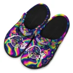 personalized los angeles lakers swirling mushrooms clogs best selling