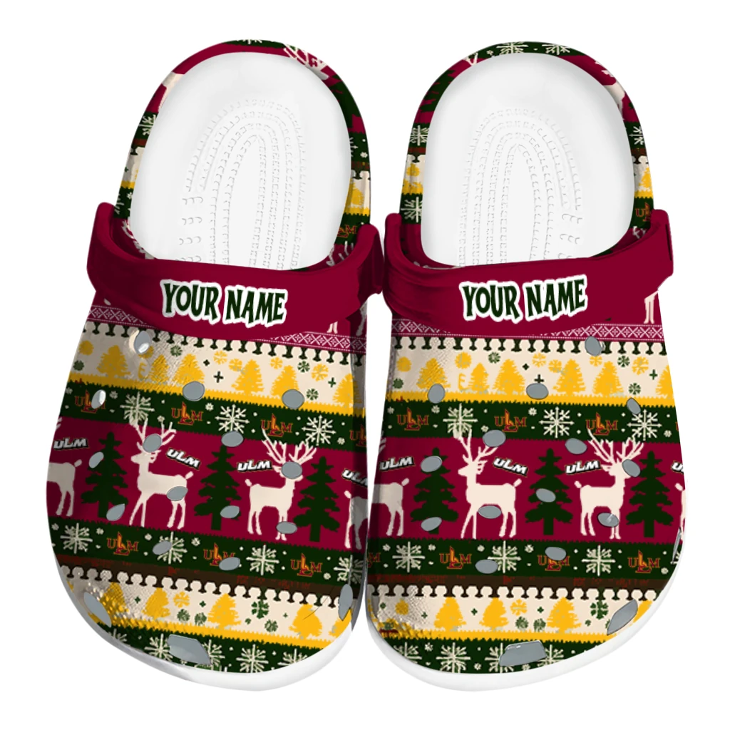 personalized louisiana monroe warhawks christmas motif clogs best selling personalized louisiana monroe warhawks christmas motif clogs best selling
