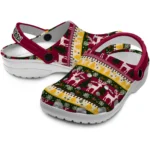 personalized louisiana monroe warhawks christmas motif clogs best selling