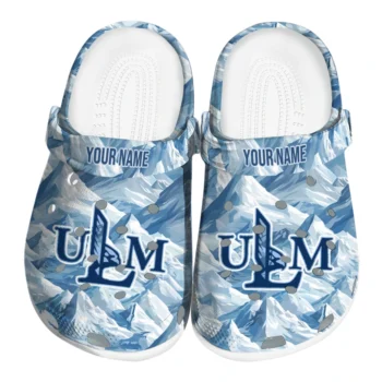 personalized louisiana monroe warhawks mountain artwork clogs best selling