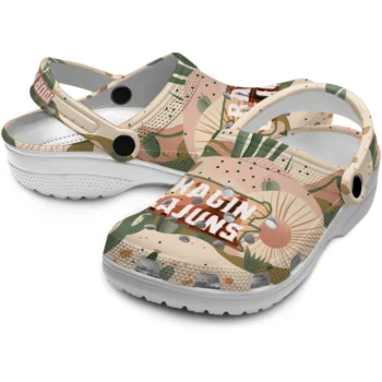 personalized louisiana ragin cajuns desert cactus pattern clogs high quality