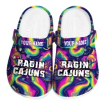 personalized louisiana ragin cajuns swirling mushrooms clogs best selling