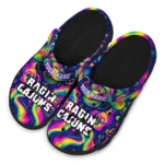 personalized louisiana ragin cajuns swirling mushrooms clogs best selling