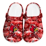 personalized louisville cardinals snowy hills clogs best selling