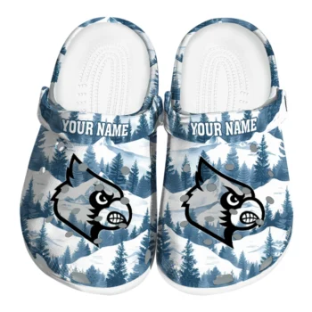 personalized louisville cardinals snowy mountains clogs best selling