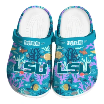 personalized lsu tigers tropical fish ocean clogs best selling