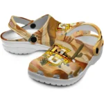 personalized marquette golden eagles desert layers clogs best selling