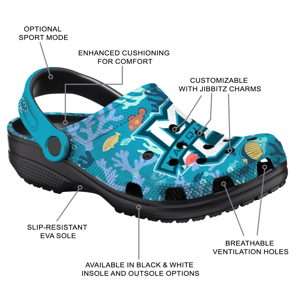 personalized marquette golden eagles tropical fish ocean clogs new arrival personalized marquette golden eagles tropical fish ocean clogs new arrival