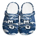 personalized marquette golden eagles wave flow clogs best selling