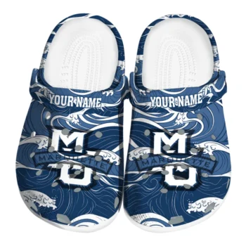 personalized marquette golden eagles wave flow clogs best selling