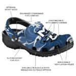 personalized marquette golden eagles wave flow clogs best selling