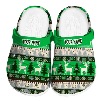 personalized marshall thundering herd christmas motif clogs best selling