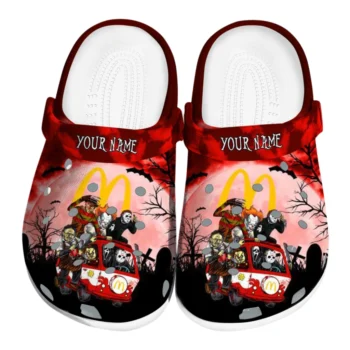 personalized mcdonalds evil masks red black clogs best selling hey clogs