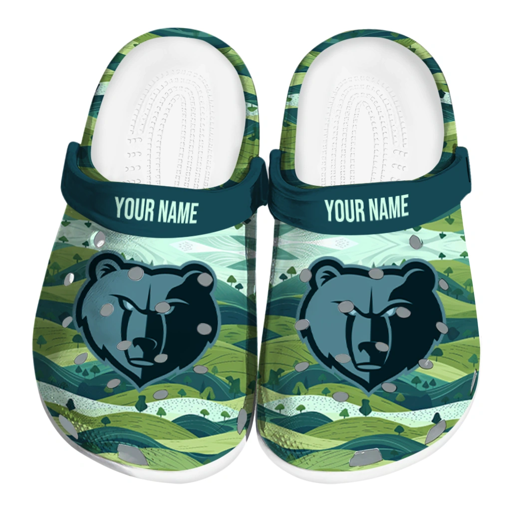 personalized memphis grizzlies hills illustration clogs best selling personalized memphis grizzlies hills illustration clogs best selling