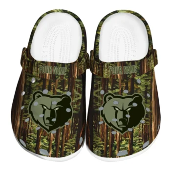 personalized memphis grizzlies woods forest designs clogs best selling