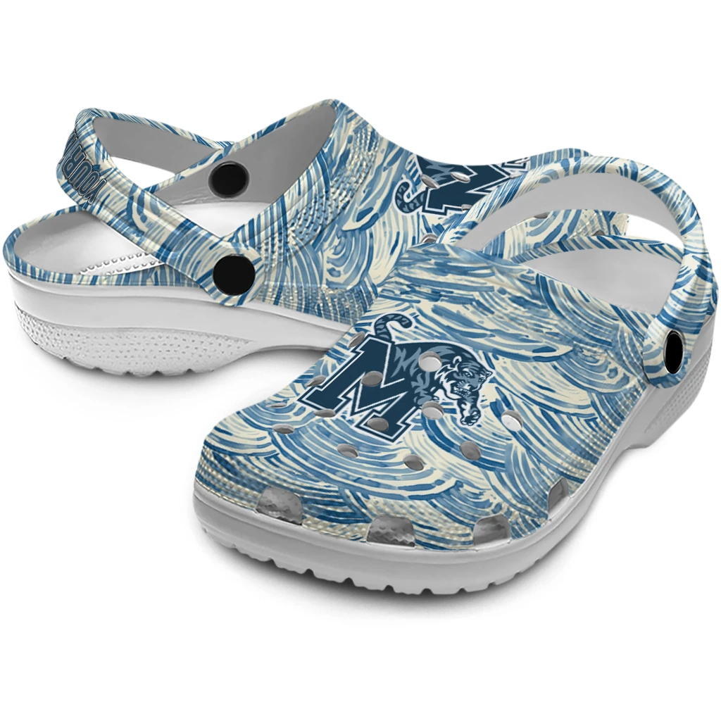personalized memphis tigers sea swirls clogs high quality personalized memphis tigers sea swirls clogs high quality