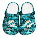 personalized miami dolphins snowy hills clogs best selling