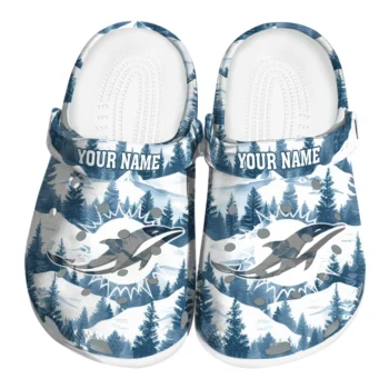 personalized miami dolphins snowy mountains clogs best selling