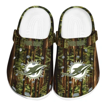 personalized miami dolphins woods forest designs clogs best selling
