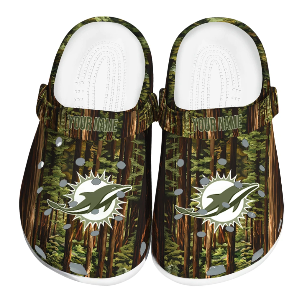 personalized miami dolphins woods forest designs clogs best selling personalized miami dolphins woods forest designs clogs best selling