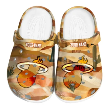 personalized miami heat desert layers clogs best selling