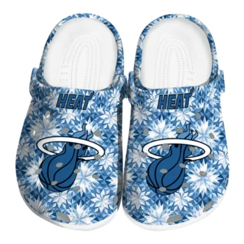 personalized miami heat snowflake mosaic clogs best selling