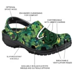personalized miami heat tropical leaves clogs best selling