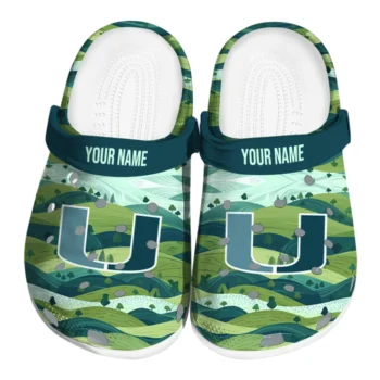 personalized miami hurricanes hills illustration clogs best selling