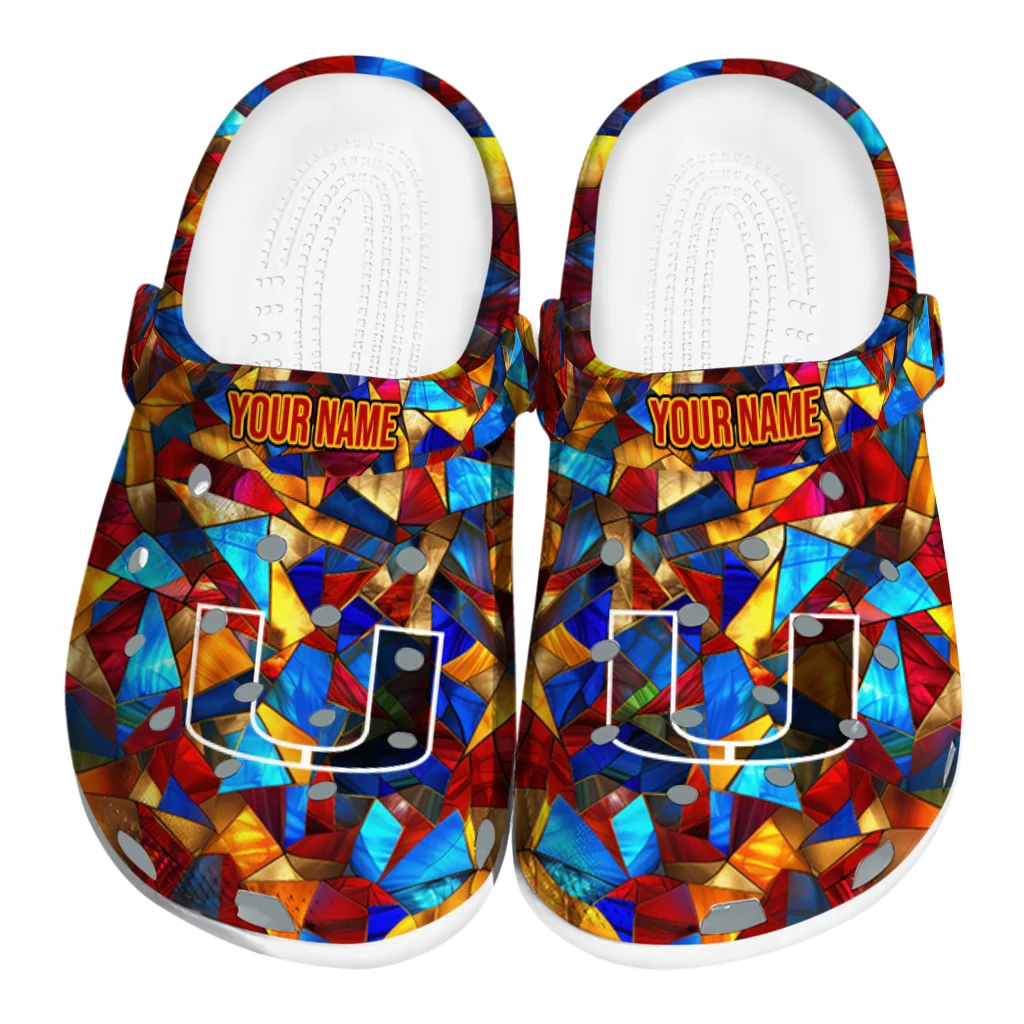 personalized miami hurricanes prism pieces clogs best selling personalized miami hurricanes prism pieces clogs best selling