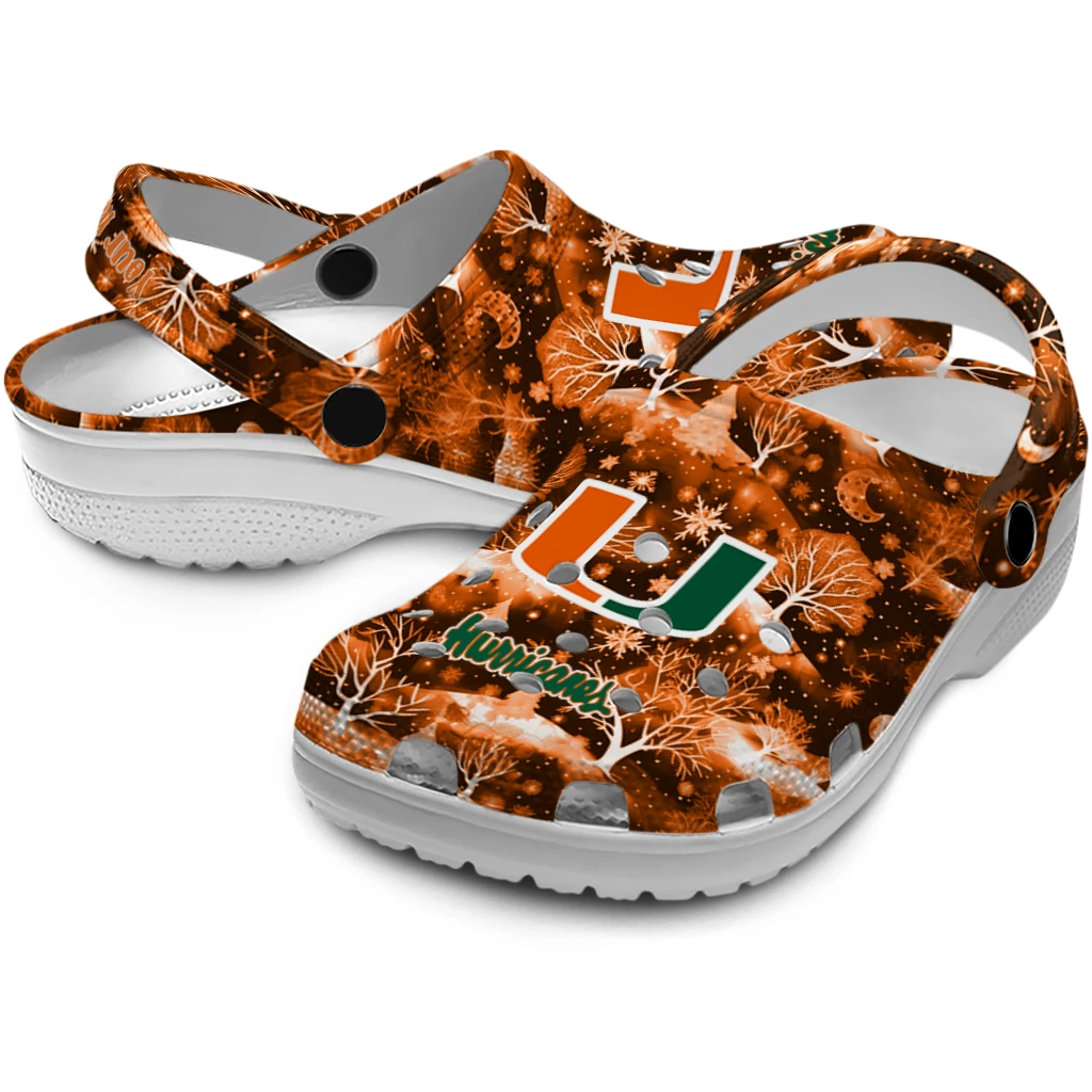 personalized miami hurricanes snowy hills clogs high quality personalized miami hurricanes snowy hills clogs high quality