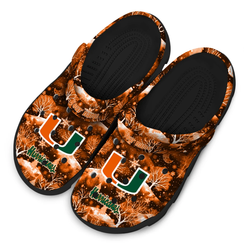 personalized miami hurricanes snowy hills clogs latest model personalized miami hurricanes snowy hills clogs latest model