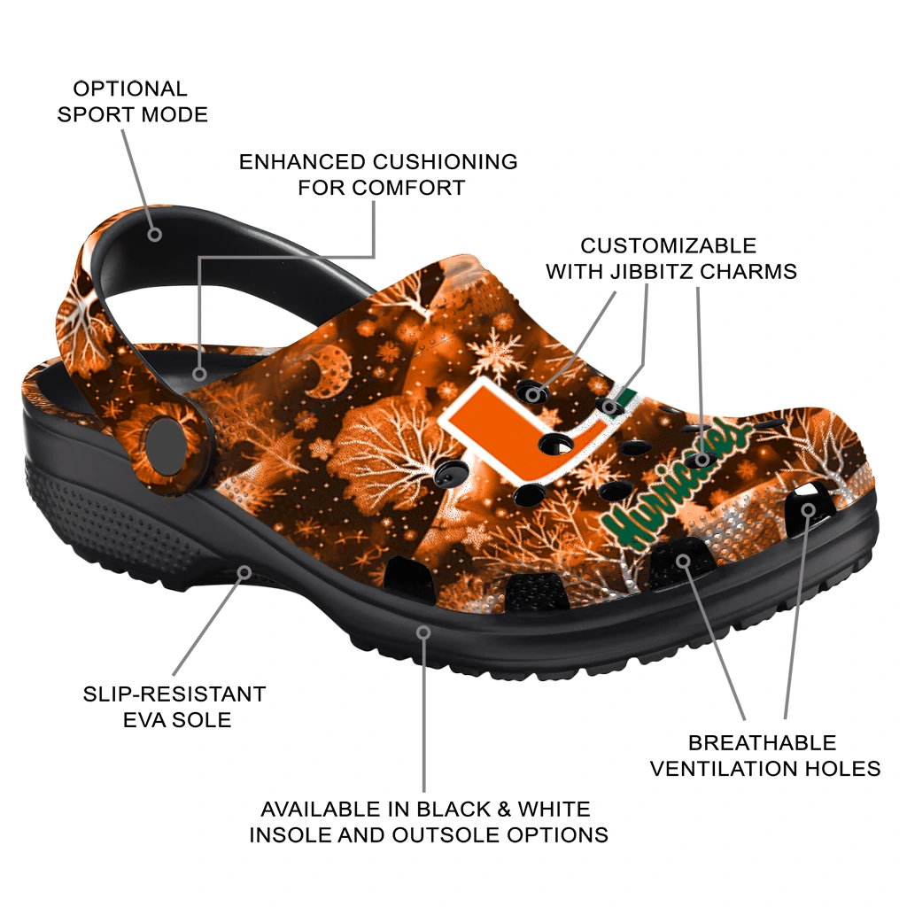 personalized miami hurricanes snowy hills clogs new arrival personalized miami hurricanes snowy hills clogs new arrival