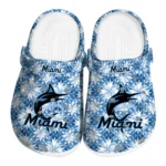 personalized miami marlins snowflake mosaic clogs best selling