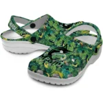 personalized miami marlins tropical leaves clogs best selling