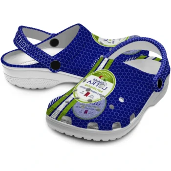 personalized michelob ultra honeycomb label blue white clogs high quality hey clogs