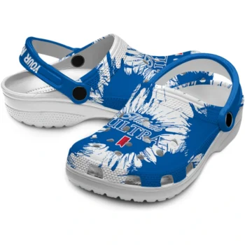 personalized michelob ultra paint name blue white clogs high quality hey clogs