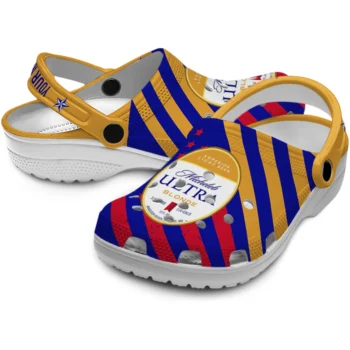 personalized michelob ultra star field blue yellow clogs high quality hey clogs