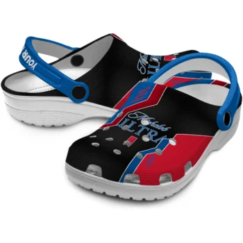 personalized michelob ultra strikes black blue clogs high quality hey clogs
