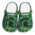 personalized michigan state spartans tropical leaves clogs best selling