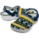 personalized michigan wolverines christmas motif clogs best selling