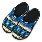 personalized middle tennessee blue raiders christmas motif clogs best selling