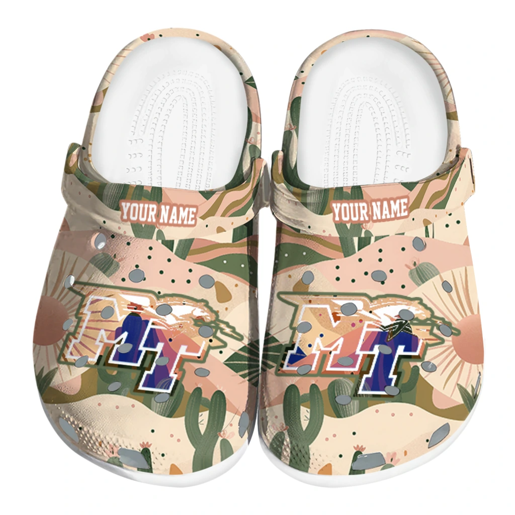 personalized middle tennessee blue raiders desert cactus pattern clogs best selling personalized middle tennessee blue raiders desert cactus pattern clogs best selling