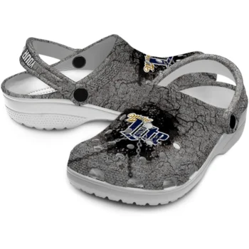 personalized miller lite cracked concrete gray black clogs high quality hey clogs