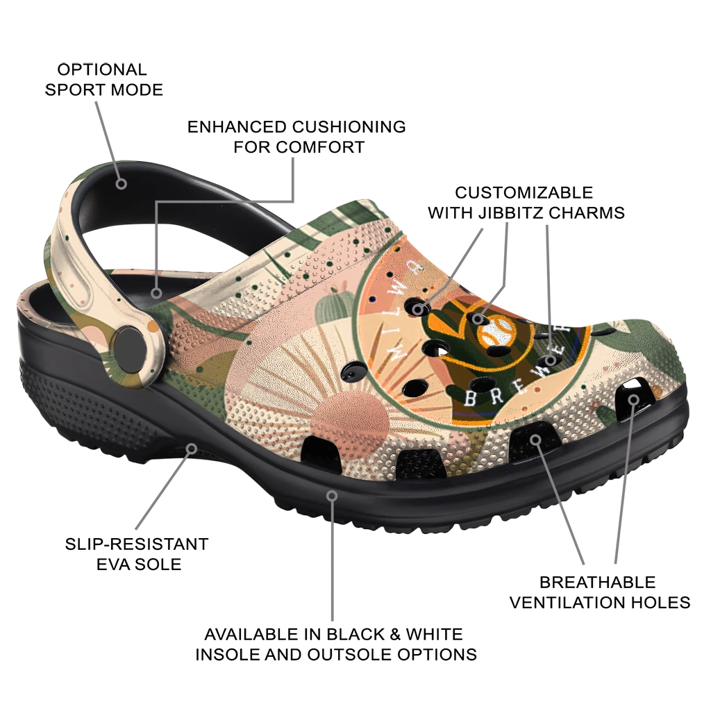 personalized milwaukee brewers desert cactus pattern clogs new arrival personalized milwaukee brewers desert cactus pattern clogs new arrival