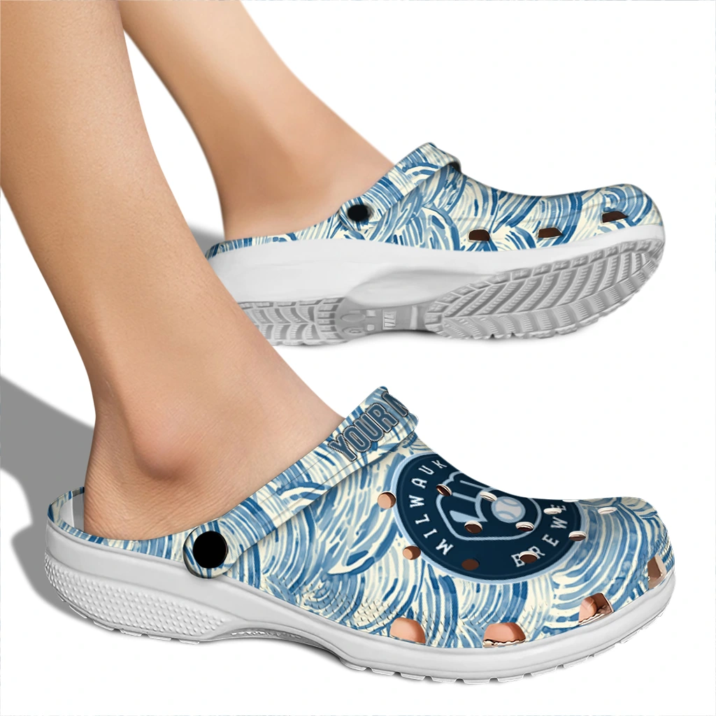 personalized milwaukee brewers sea swirls clogs fashion forward personalized milwaukee brewers sea swirls clogs fashion forward
