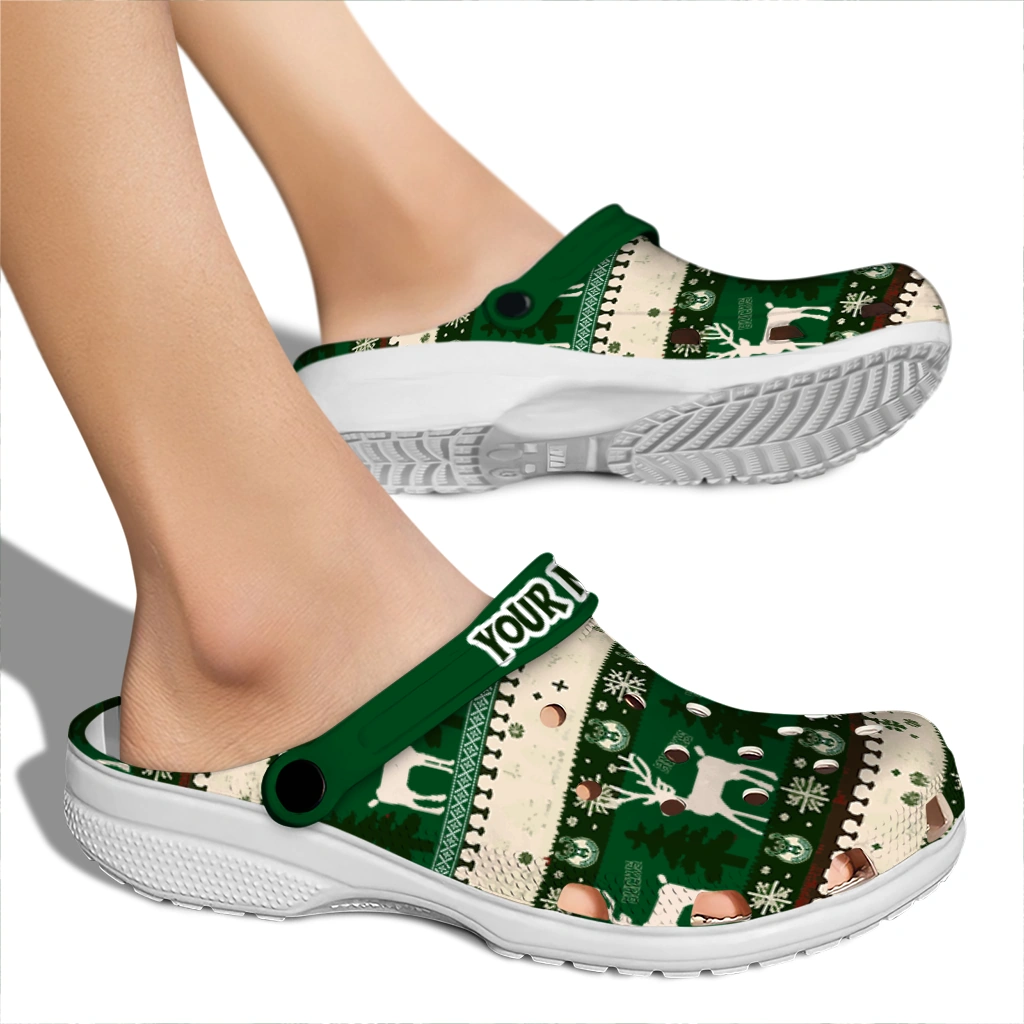 personalized milwaukee bucks christmas motif clogs fashion forward personalized milwaukee bucks christmas motif clogs fashion forward