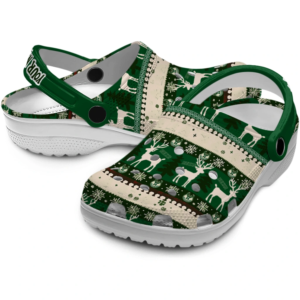 personalized milwaukee bucks christmas motif clogs high quality personalized milwaukee bucks christmas motif clogs high quality