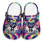 personalized milwaukee bucks swirling mushrooms clogs best selling